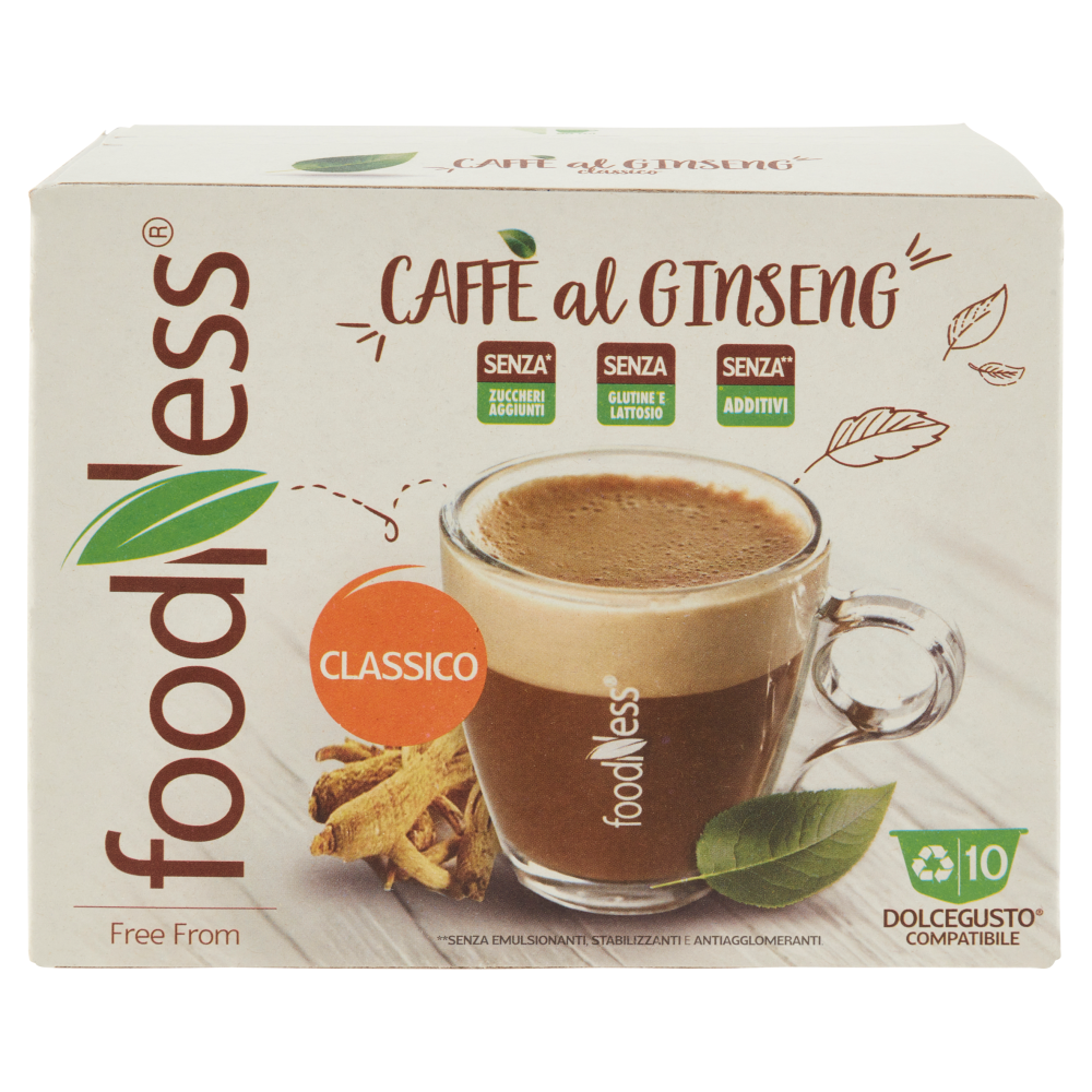 foodNess Caffè al Ginseng Classico Dolcegusto Compatibile 10 x 12 g
