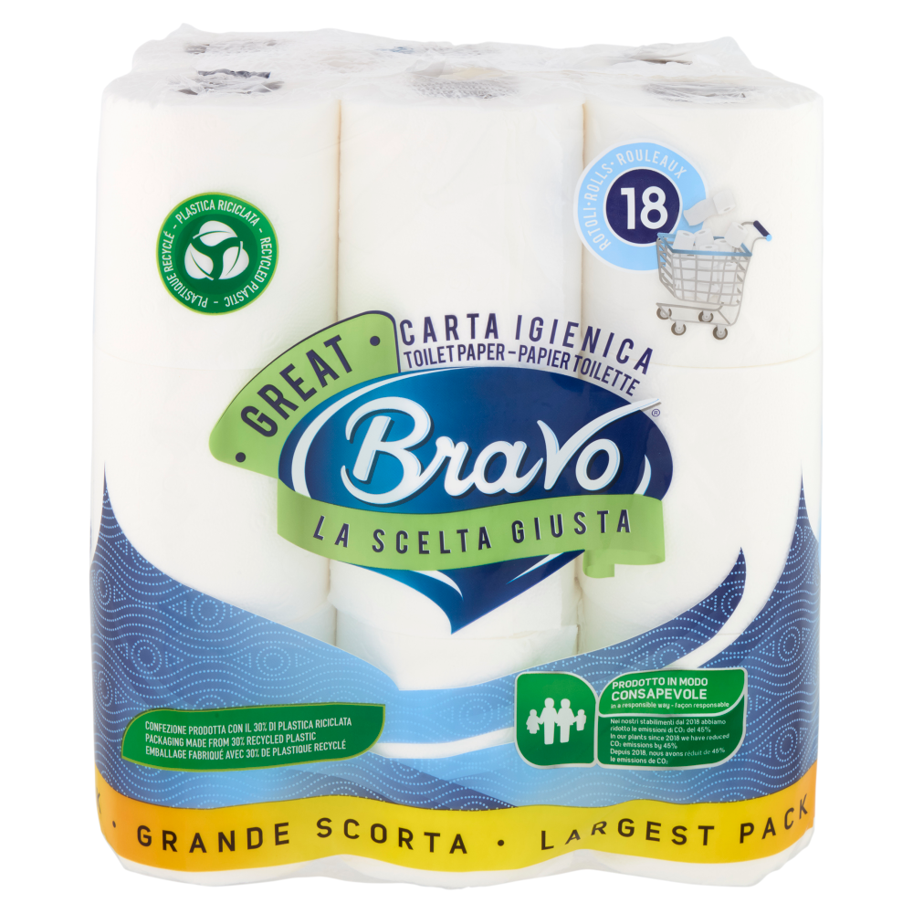 Bravo Great Carta Igienica 18 pz