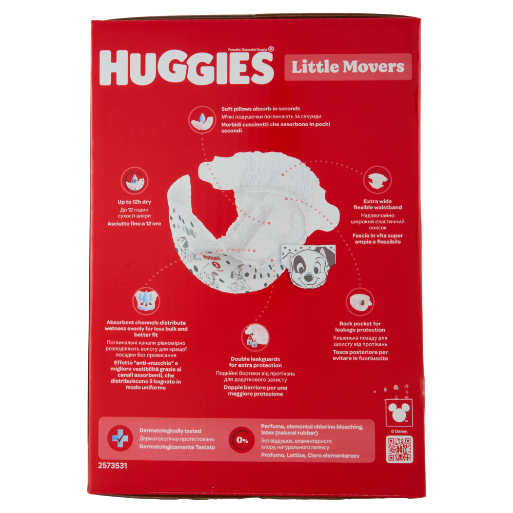Huggies Little Movers Pannolini 3 4-9 Kg 168 pz