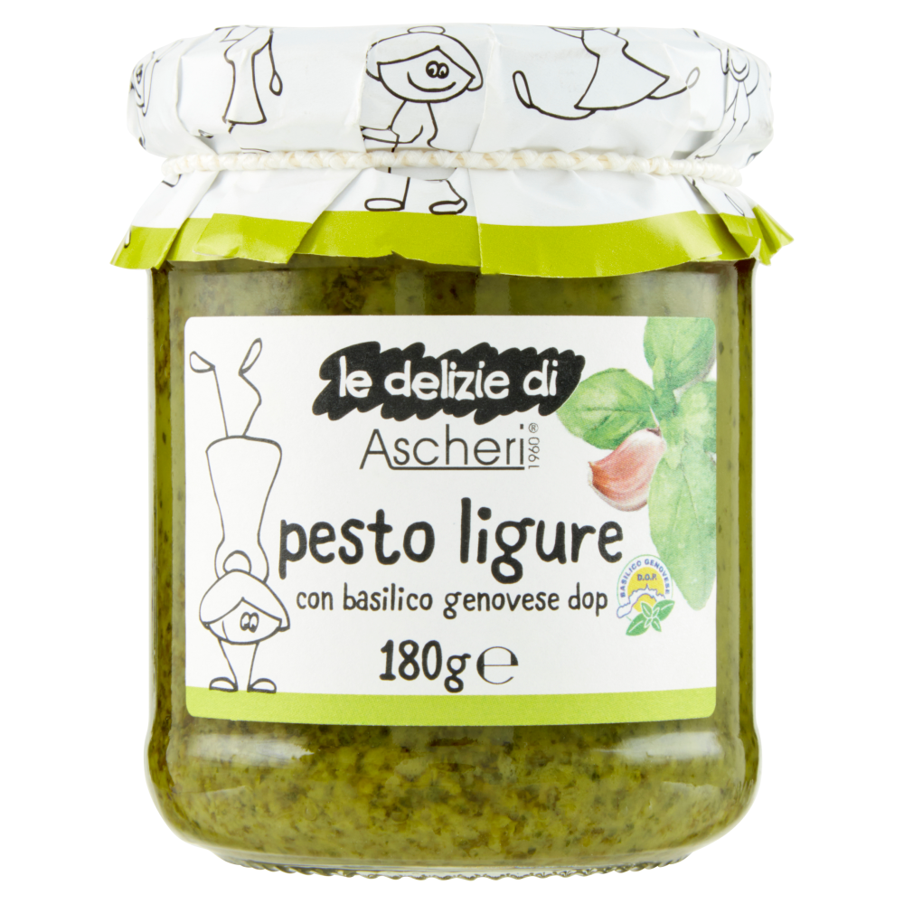 le delizie di Ascheri 1960 pesto ligure con basilico genovese dop 180 g