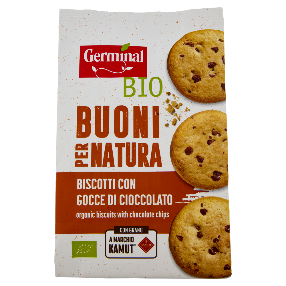 Germinal Bio Buoni per Natura Biscotti con Gocce di Cioccolato 250 g