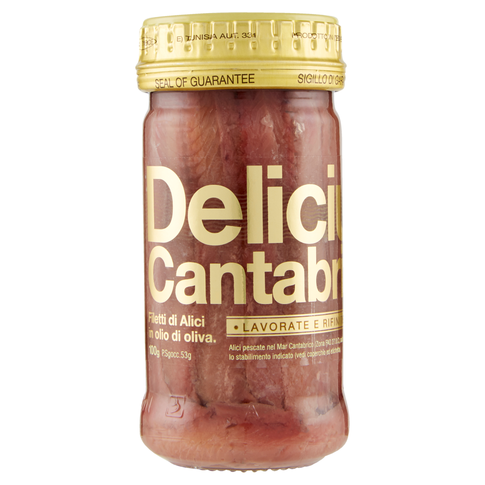 Delicius Cantabrico Filetti di Alici in olio di oliva 100 g