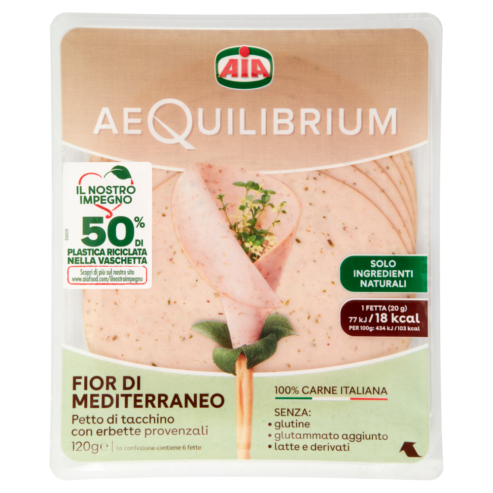 Aia aeQuilibrium Fior di Mediterraneo Petto di tacchino con erbette provenzali 120 g