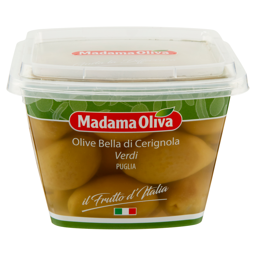 Madama Oliva il Frutto d'Italia Olive Bella di Cerignola Verdi 480 g