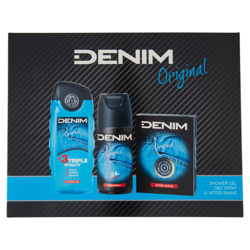 Denim Original Shower Gel 250 ml + Deo Spray 150 ml + After Shave 100 ml