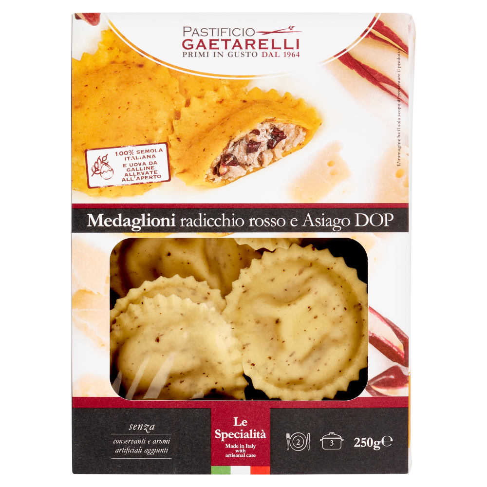 Pastificio Gaetarelli Medaglioni al Radicchio Rosso e Asiago DOP 250 g