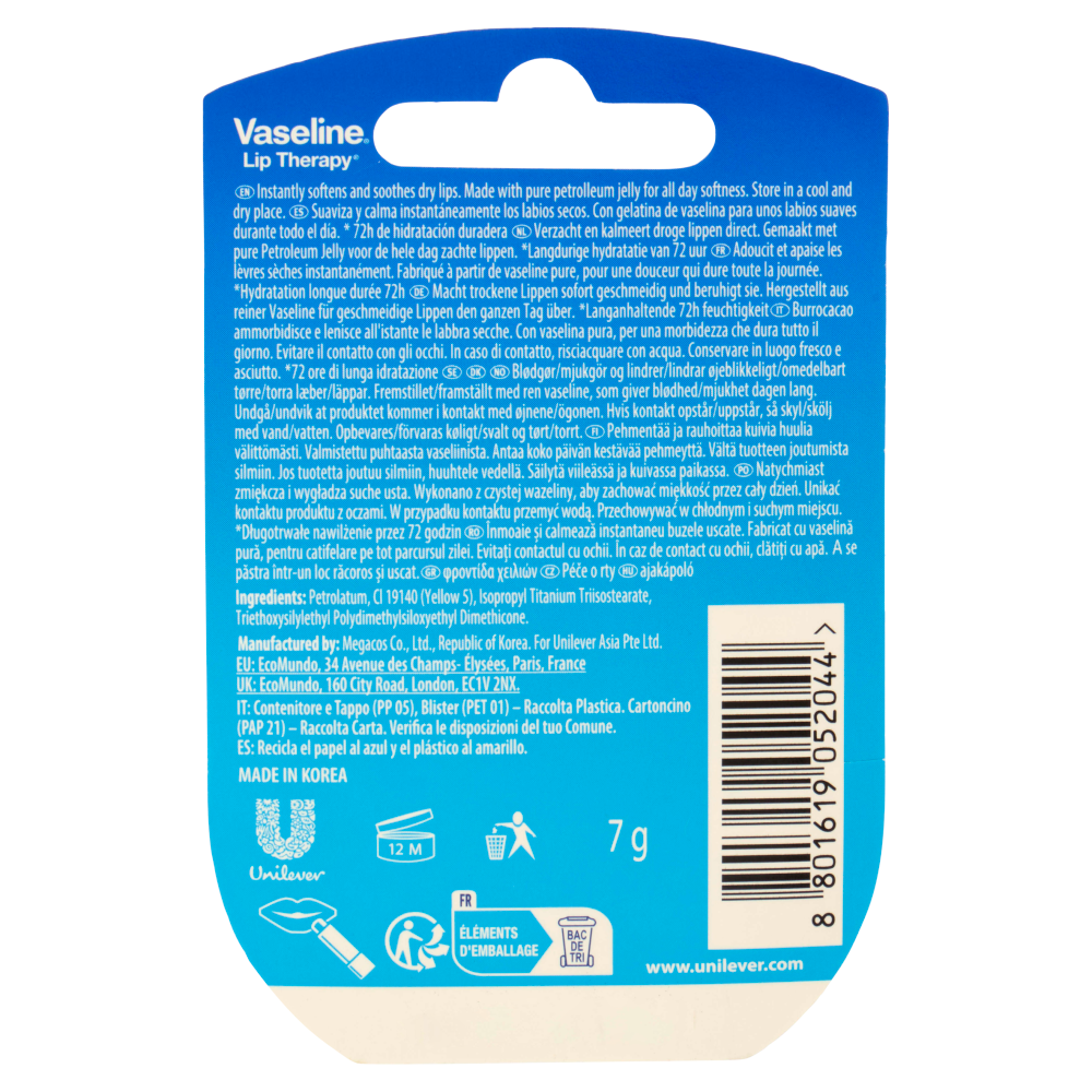 Vaseline Lip Therapy Original Lip Balm 7 g