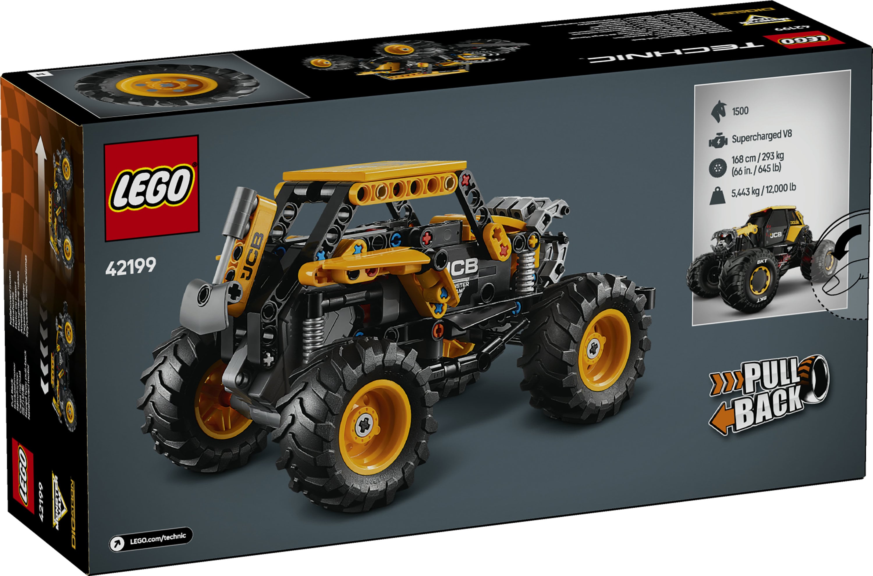 LEGO Technic 42199 Pull-Back Monster Jam DIGatron, Monster Truck Giocattolo da Costruire, Giochi Bambini 7+, Regalo Fan Veicoli