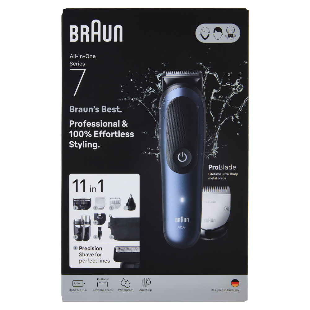 Braun All-in-One Series 7 11in1 AIO7540 Beard, Head & Body Blu