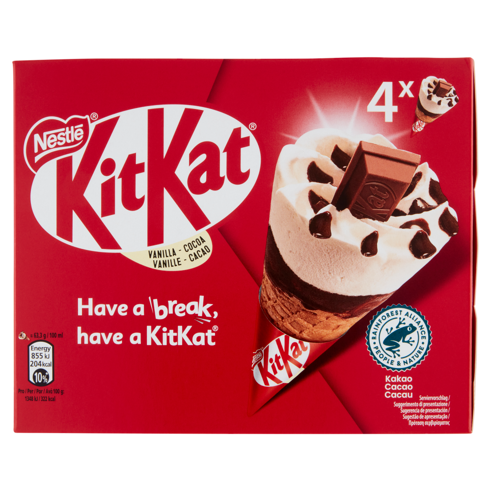 KITKAT® Cono alla Vaniglia 4 x 63,3 g