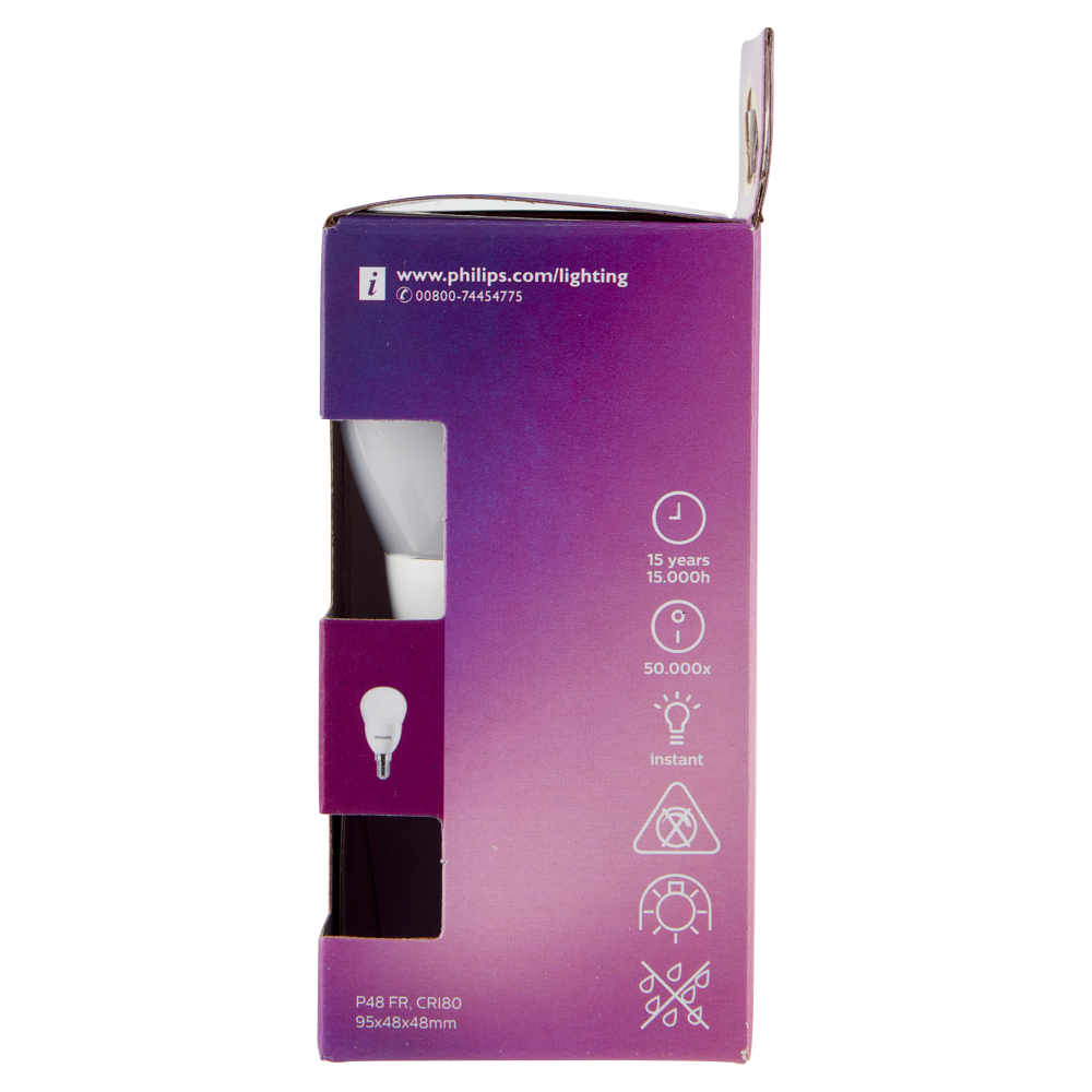 Philips Led sfera 60W E14 2700K non dim