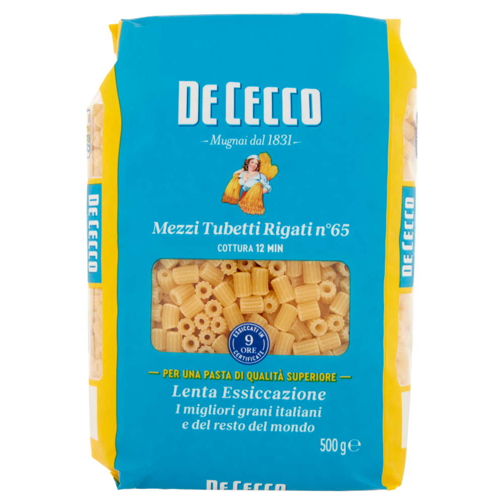 De Cecco Mezzi Tubetti Rigati n&deg;65 500 g