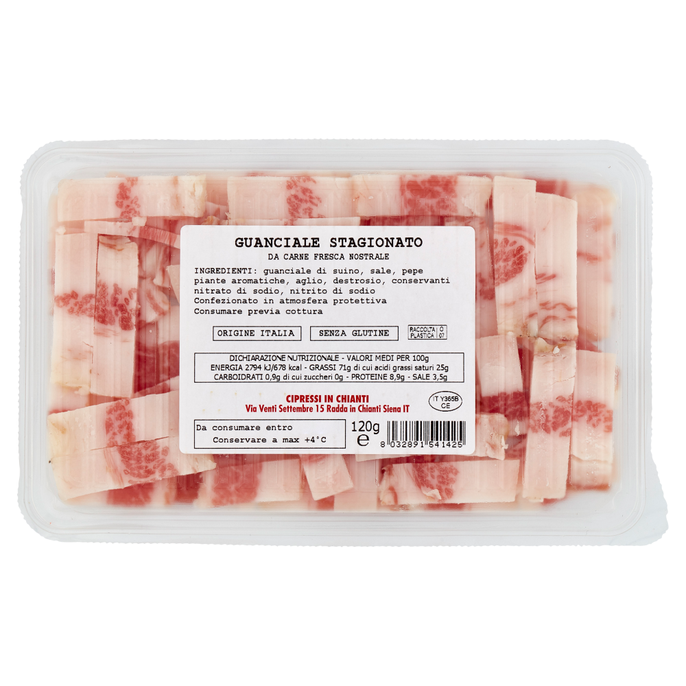 Cipressi in Chianti Guanciale stagionato 120 g