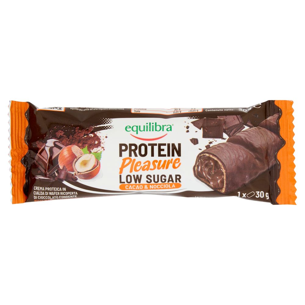 Equilibra Barretta Protein Pleasure Low Sugar Cacao e Nocciola 30 g