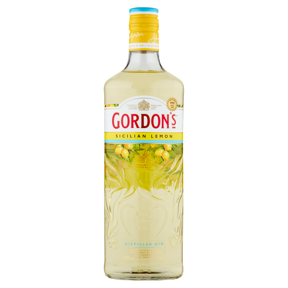 Gordon's - Sicilian Lemon Distilled Gin 70 CL 37,5% - Rasch Vin & Spiritus