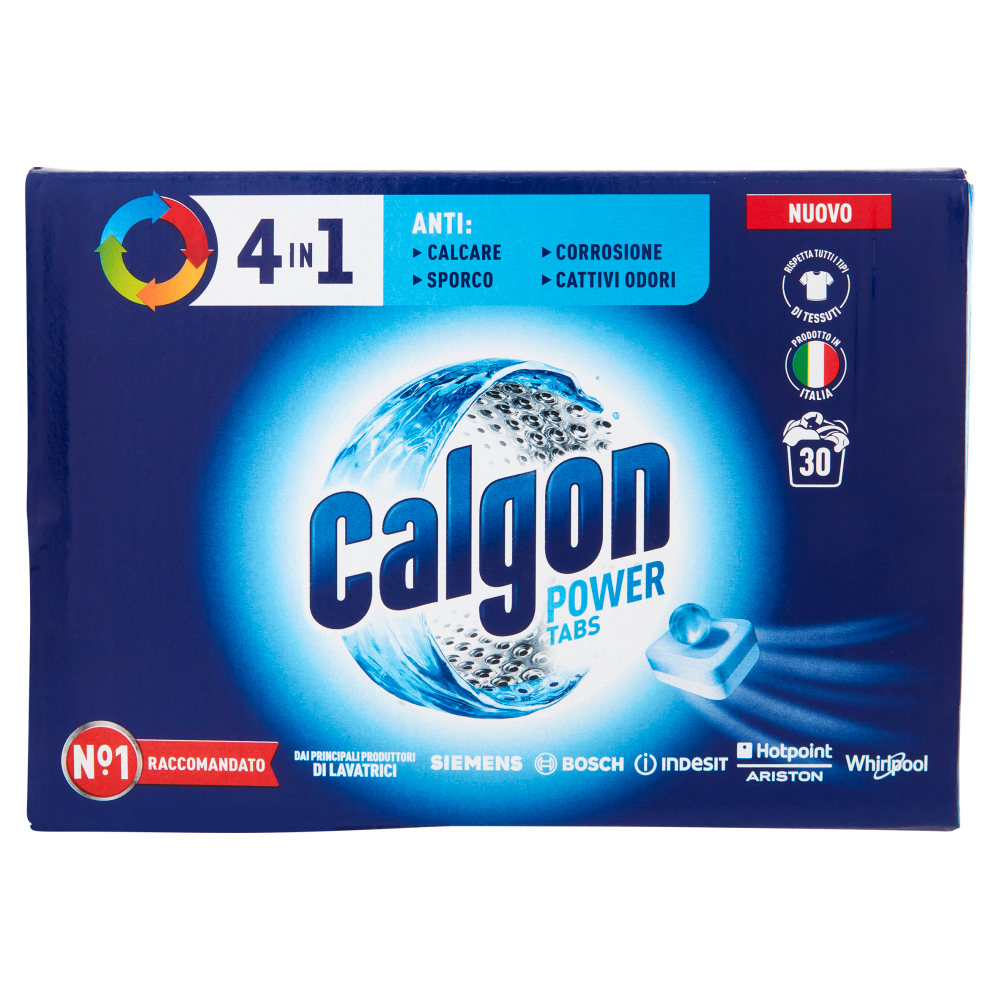 Calgon Power Tabs 4in1 Anticalcare lavatrice 30 Tabs 390 gr