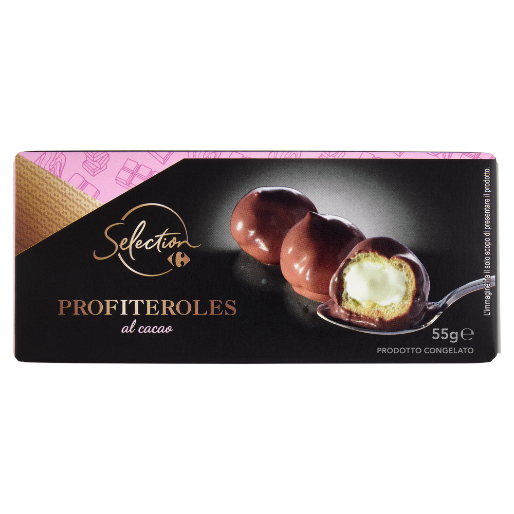 Carrefour Selection Profiteroles al cacao Prodotto Congelato 55 g