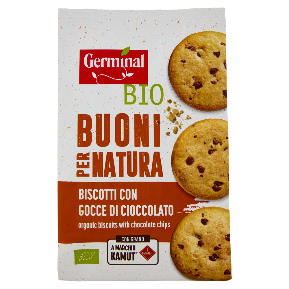 Germinal Bio Buoni per Natura Biscotti con Gocce di Cioccolato 250 g