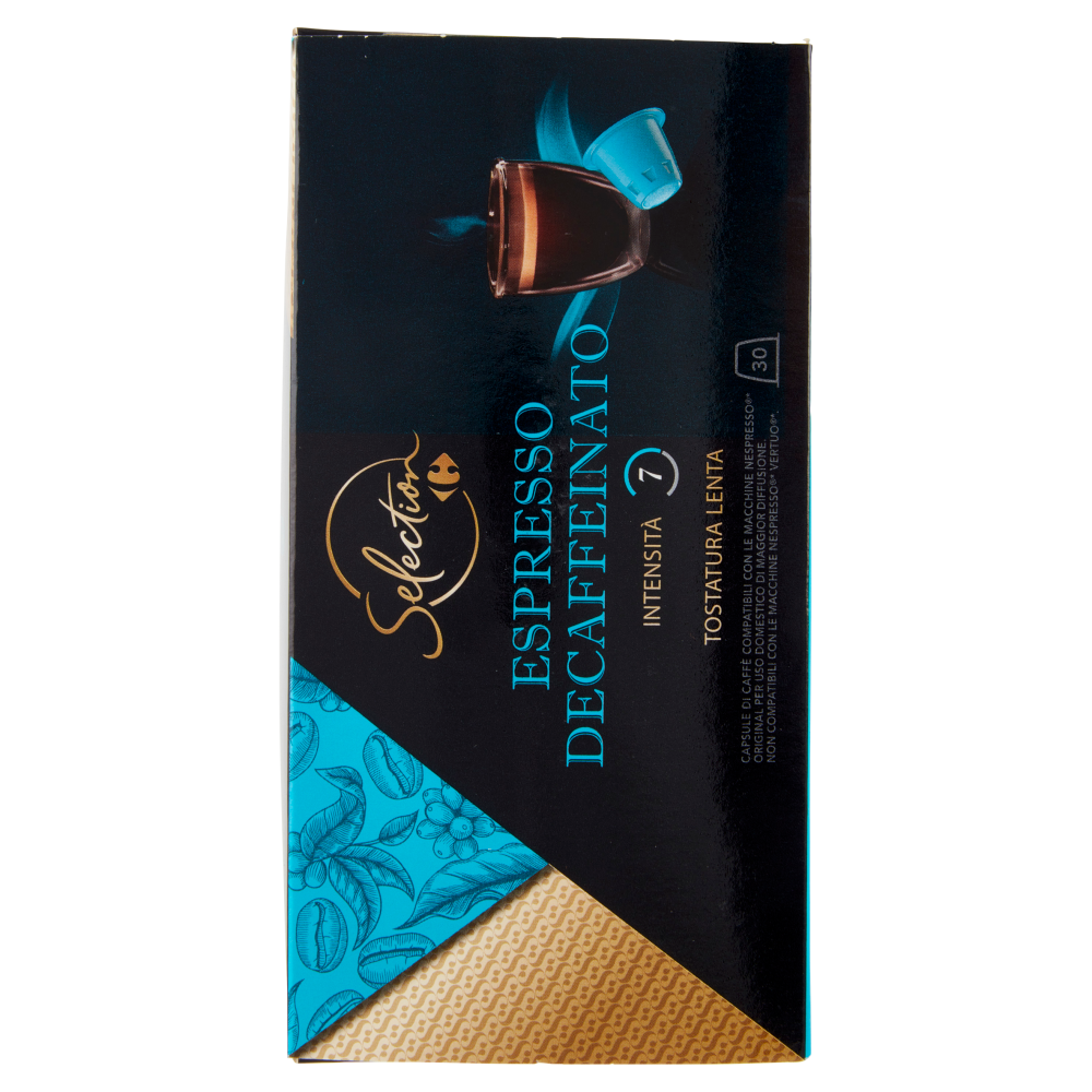 Carrefour Selection Espresso Decaffeinato Intensità 7 Capsule 30 x 5 g