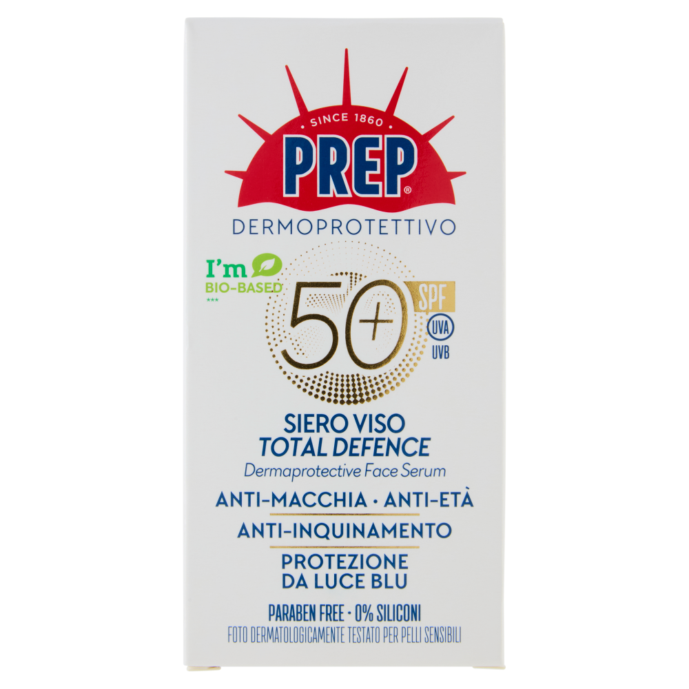 Prep Dermoprotettivo Siero Viso Total Defence SPF 50+ 50 ml
