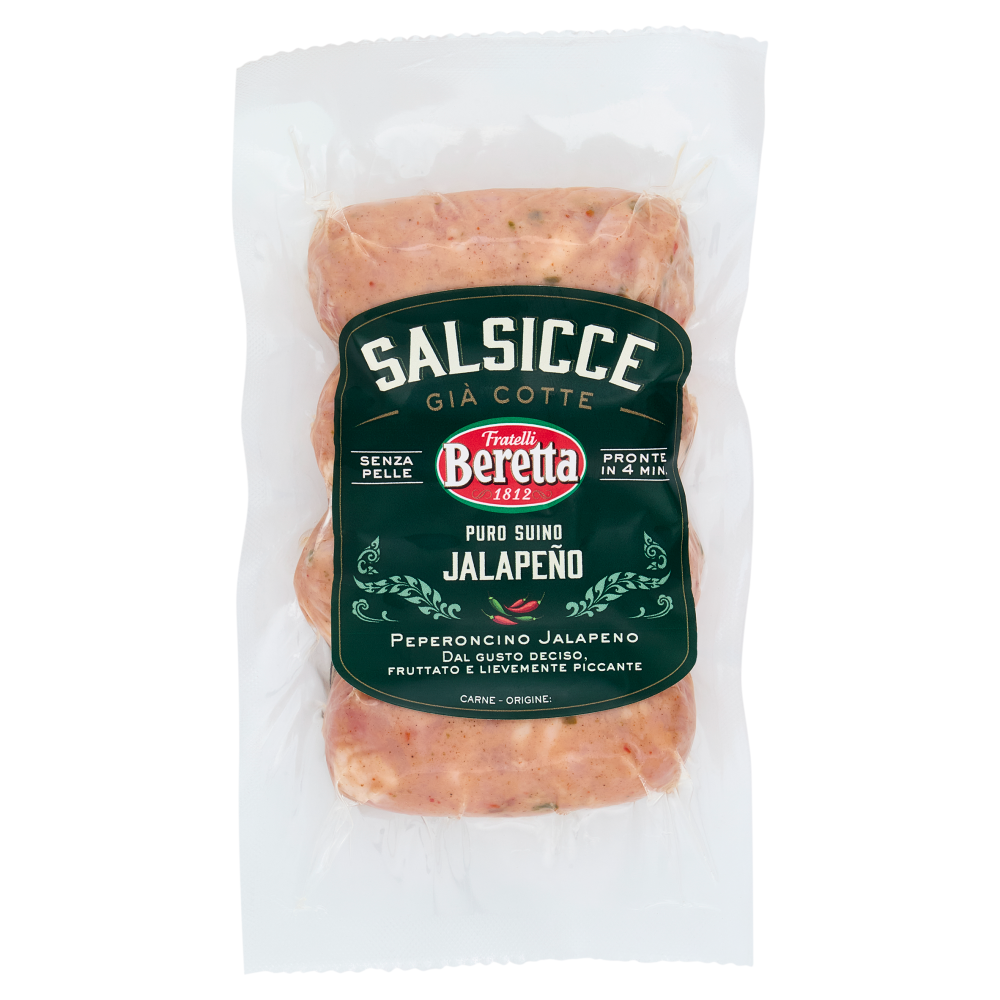 Fratelli Beretta Salsicce Già Cotte Puro Suino Jalapeño 180 g