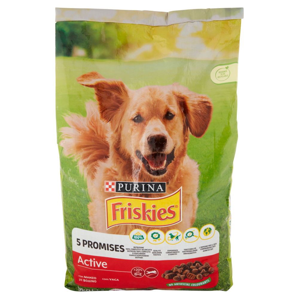 PURINA FRISKIES Cane Active Con Manzo 9 kg