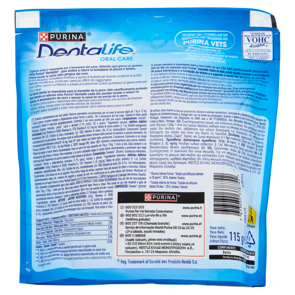 PURINA DENTALIFE Small Busta 7 Sticks 115 g