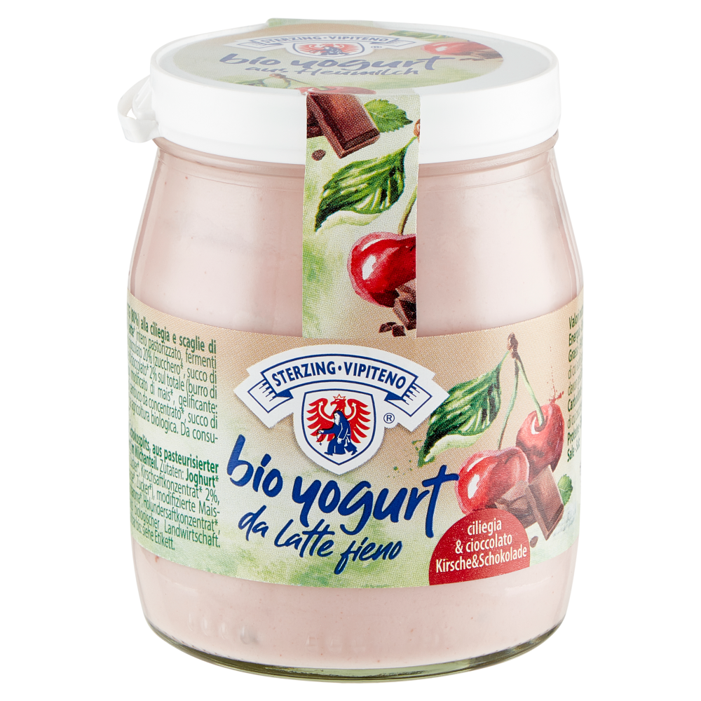 Sterzing Vipiteno bio yogurt da Latte fieno ciliegia & cioccolato 150 g