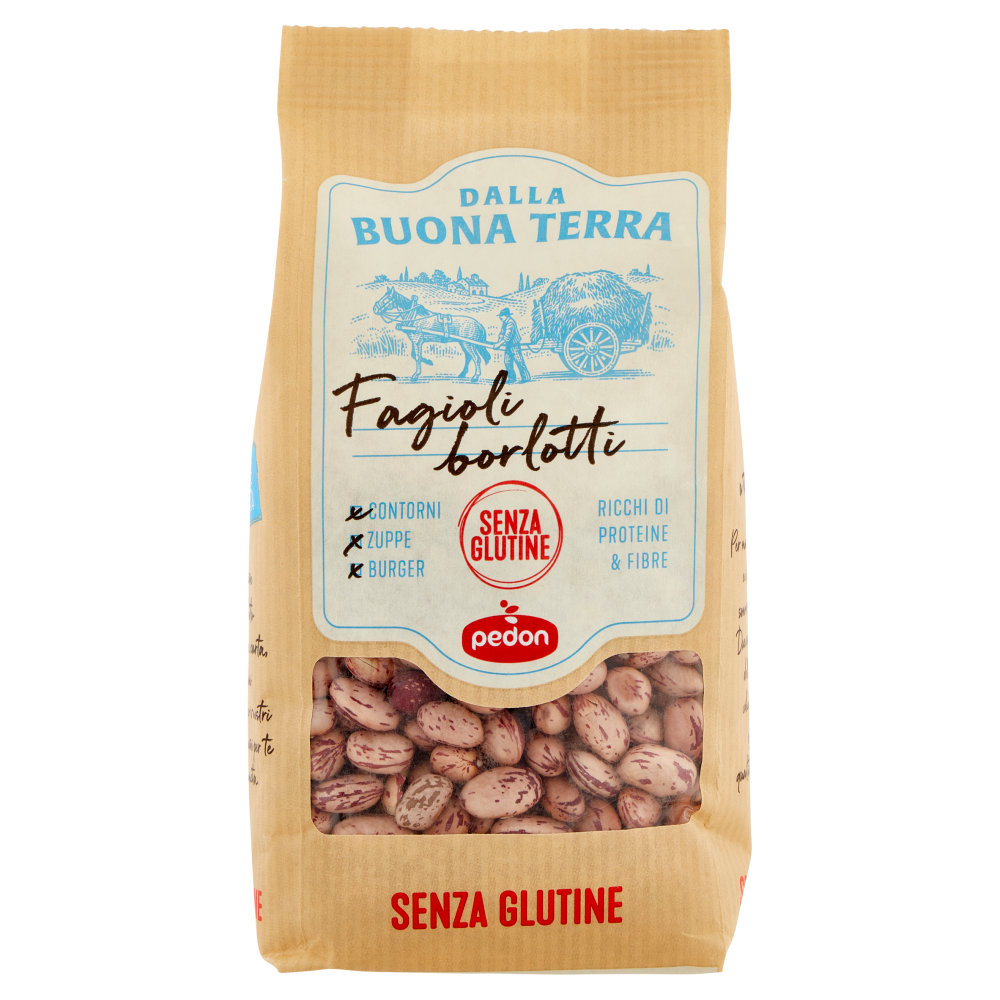 Dalla Buona Terra pedon Senza Glutine Fagioli Borlotti 350 g