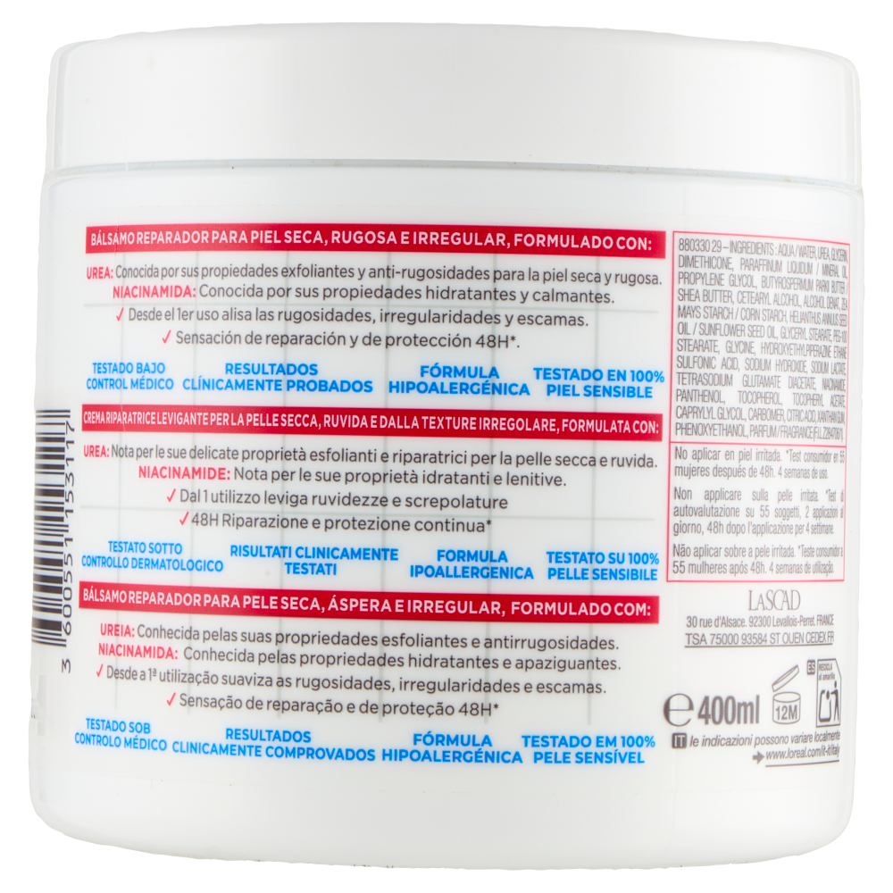 Mixa Urea Cica Repair+ Crema Riparatrice Levigante 400 ml