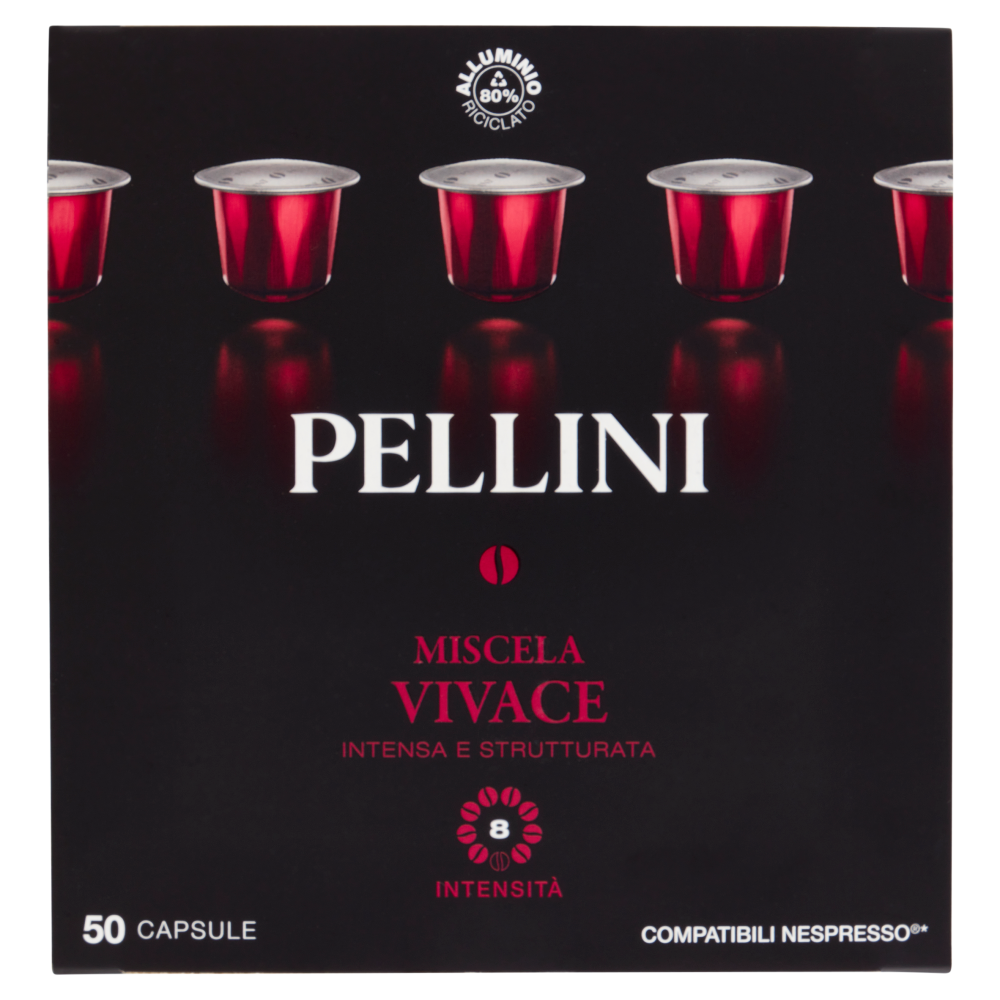 Pellini Miscela Vivace Compatibili Nespresso* 50 Capsule 275 g