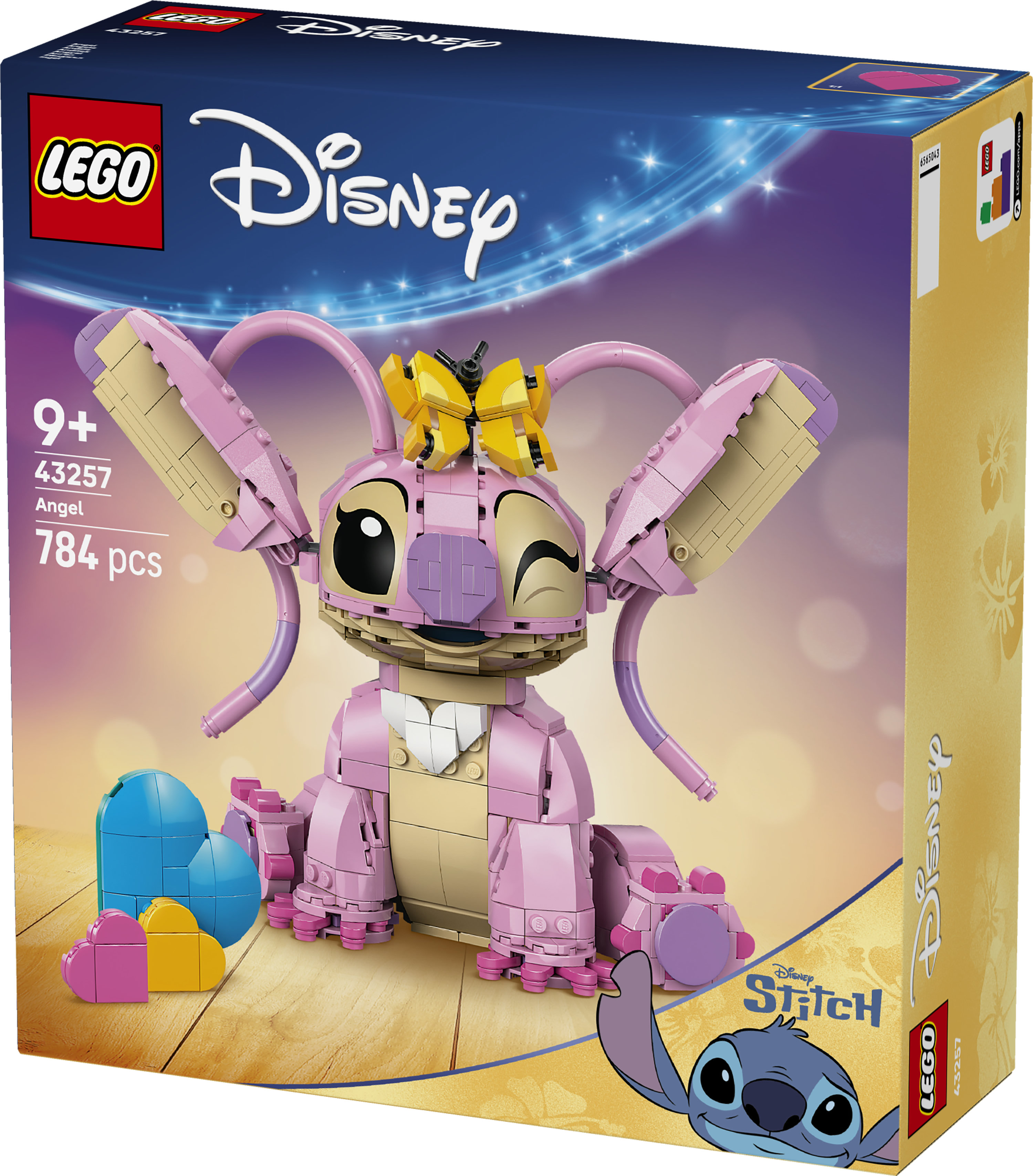 LEGO Disney | 43257 Angel - Lilo & Stitch, Personaggio Giocattolo con 3 Palloncini a Cuore e Farfalla, Idea Regalo 9+ Anni