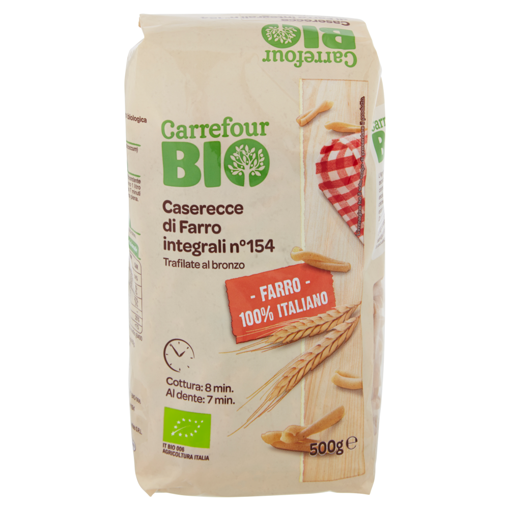 Carrefour Bio Caserecce di Farro integrali n° 154 500 g
