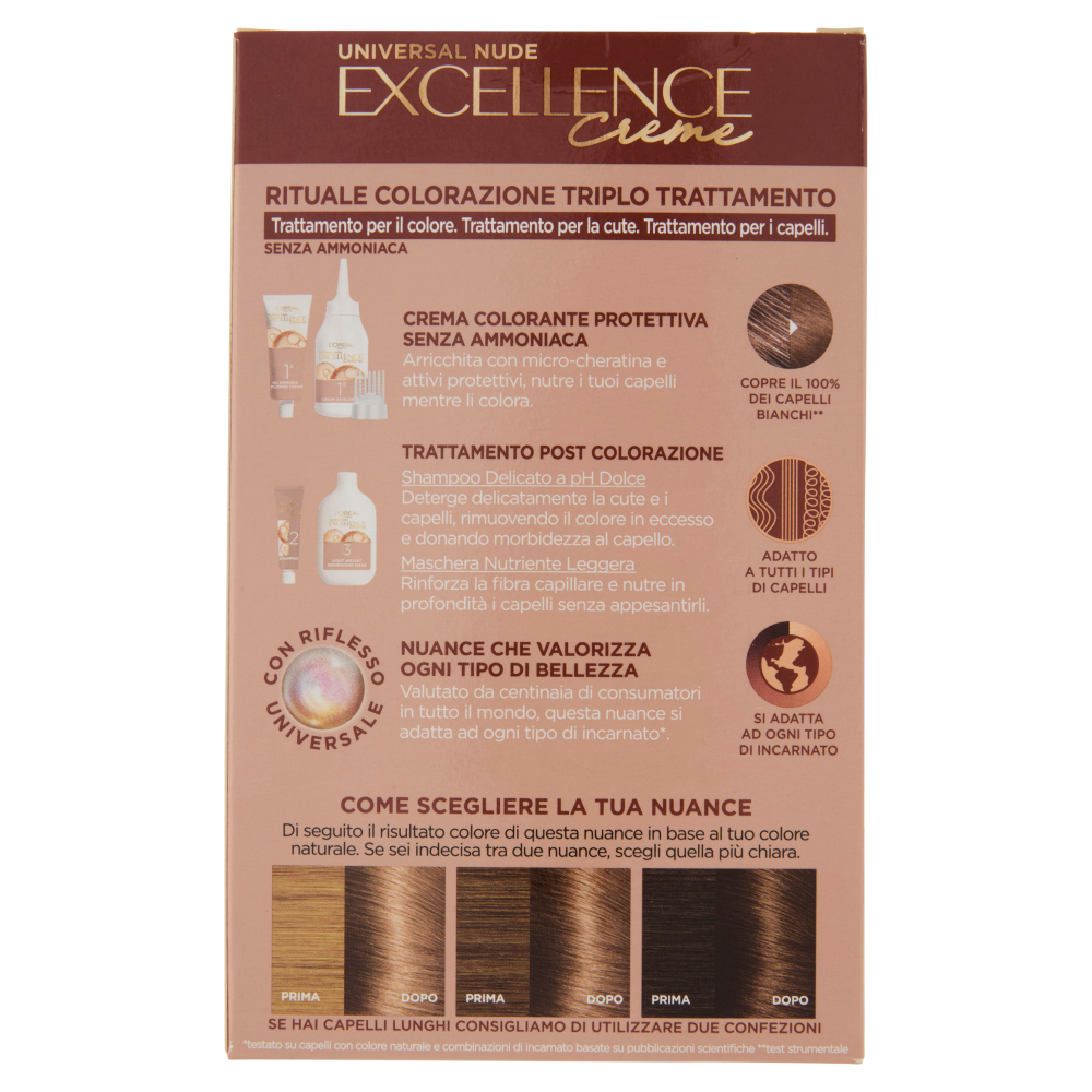 L'Oréal Paris Excellence Creme Colorazione Senza Ammoniaca 6U Biondo Scuro Universale
