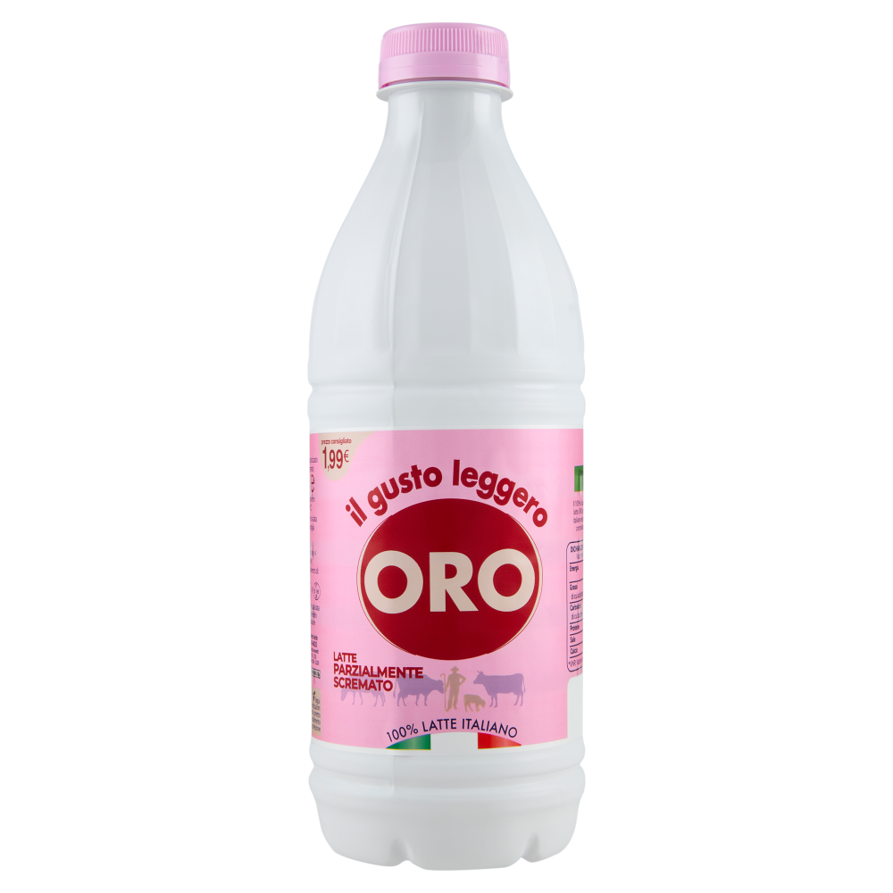 Oro il gusto leggero Latte Parzialmente Scremato 100% Latte Italiano 1000 ml