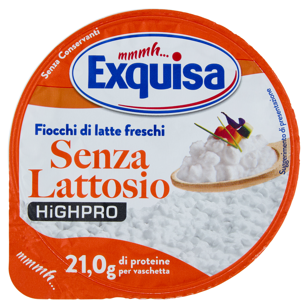 Exquisa Highpro Fiocchi di latte freschi Senza Lattosio 175 g