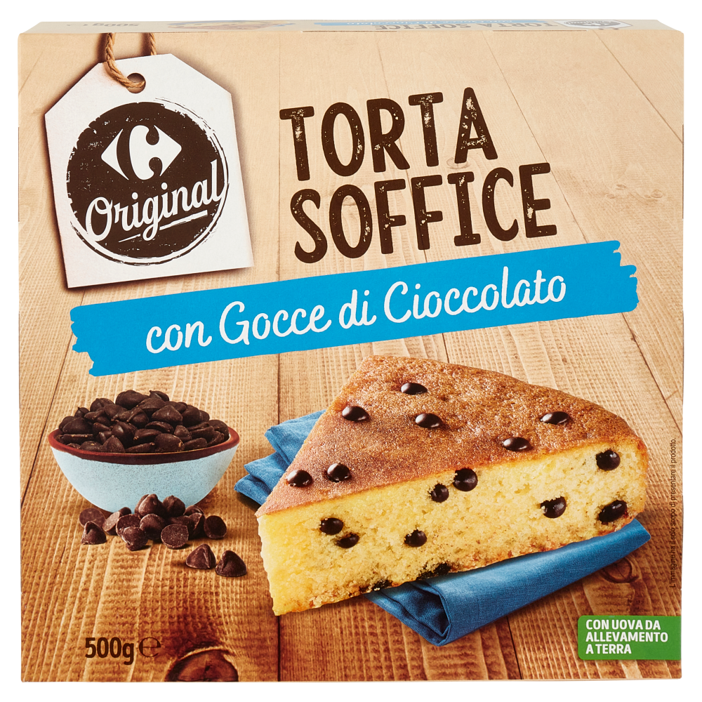 Carrefour Original Torta Soffice con Gocce di Cioccolato 500 g