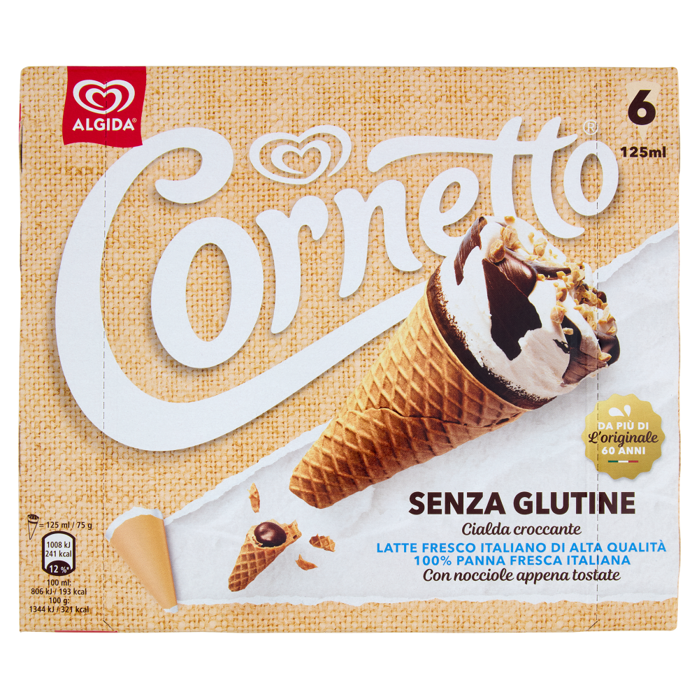Cornetto Senza Glutine 6 x 75 g