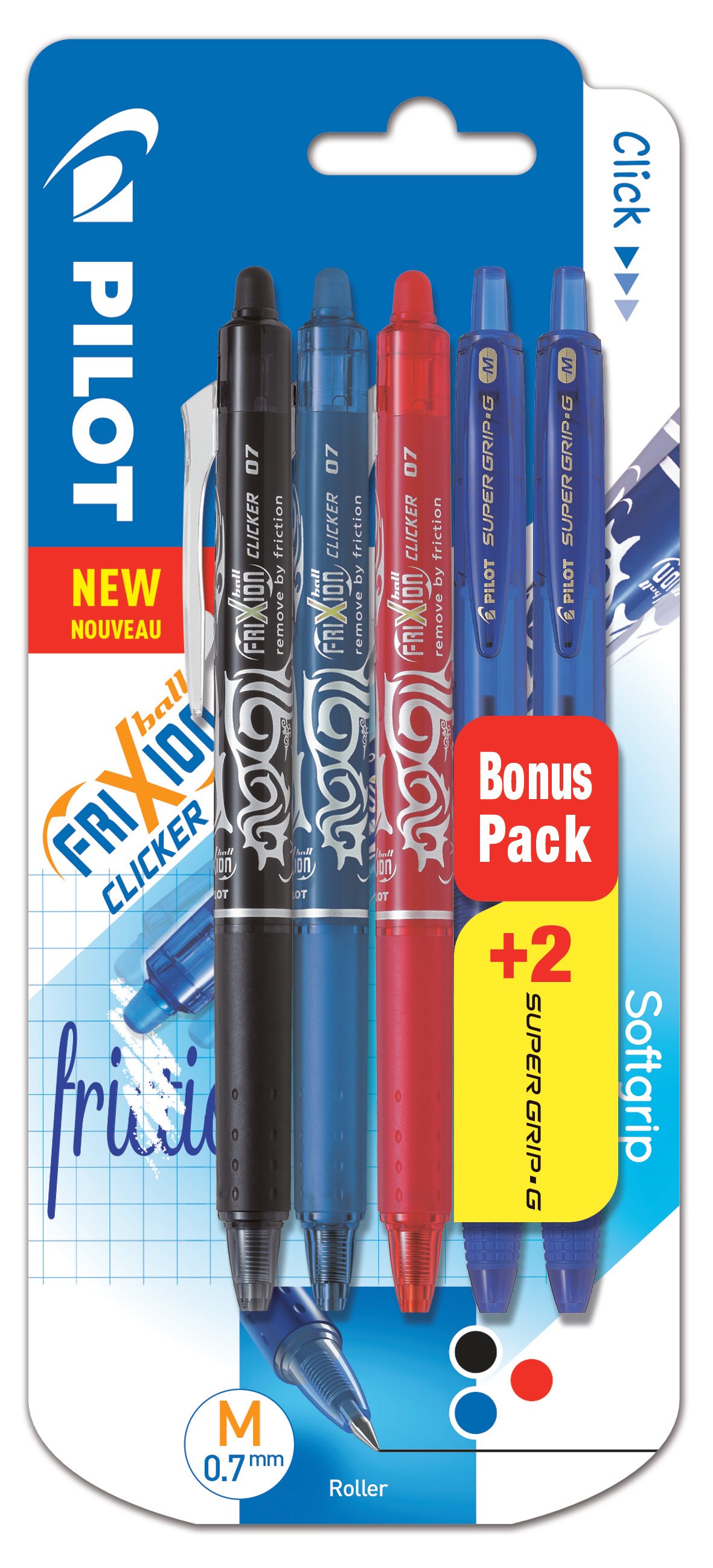 blu 3 pezzi colori assortiti & Osama Refill Compatibile con penne Frixion ball confezione da 4 Pilot Penna Frixion penna 