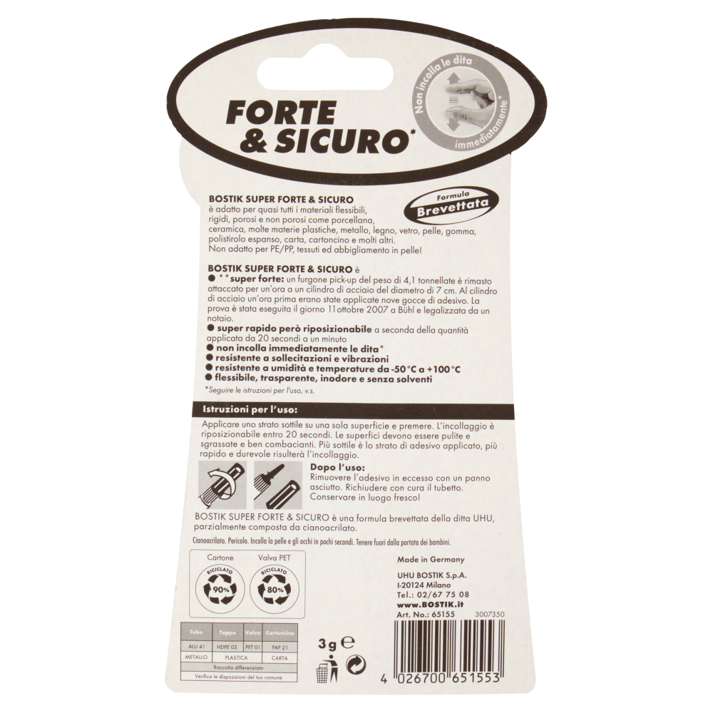 Bostik Super Forte & Sicuro* 3 g