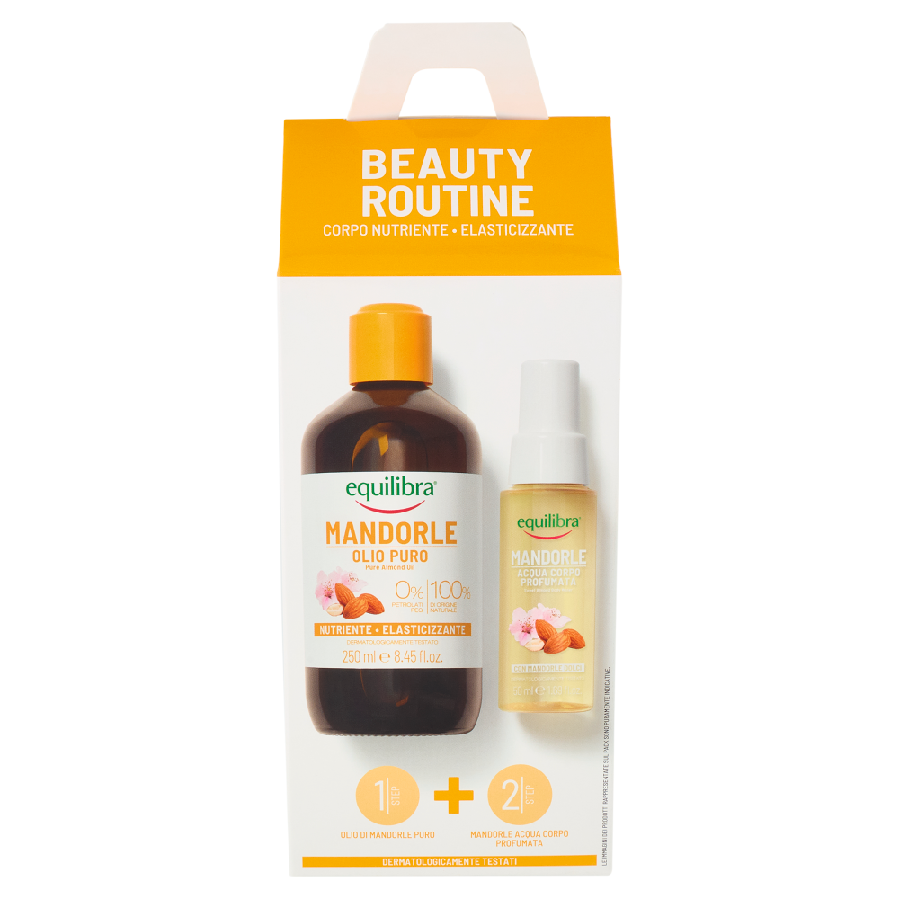 equilibra Mandorle Beauty Routine Corpo Nutriente Elasticizzante Olio 250 ml + Acqua Corpo 50 ml