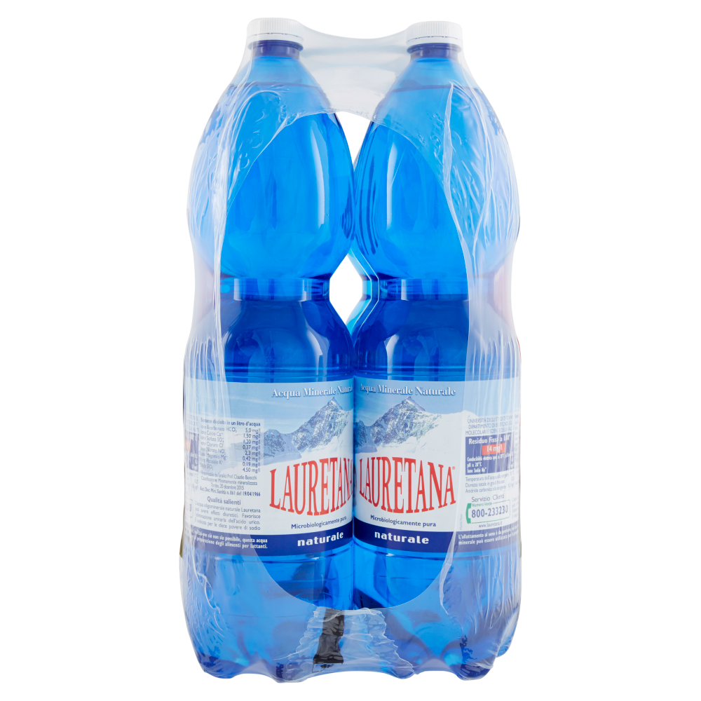 Acqua Naturale Lauretana 1 Litro Bottiglia di Plastica PET con consegna a  domicilio in tutta Italia su