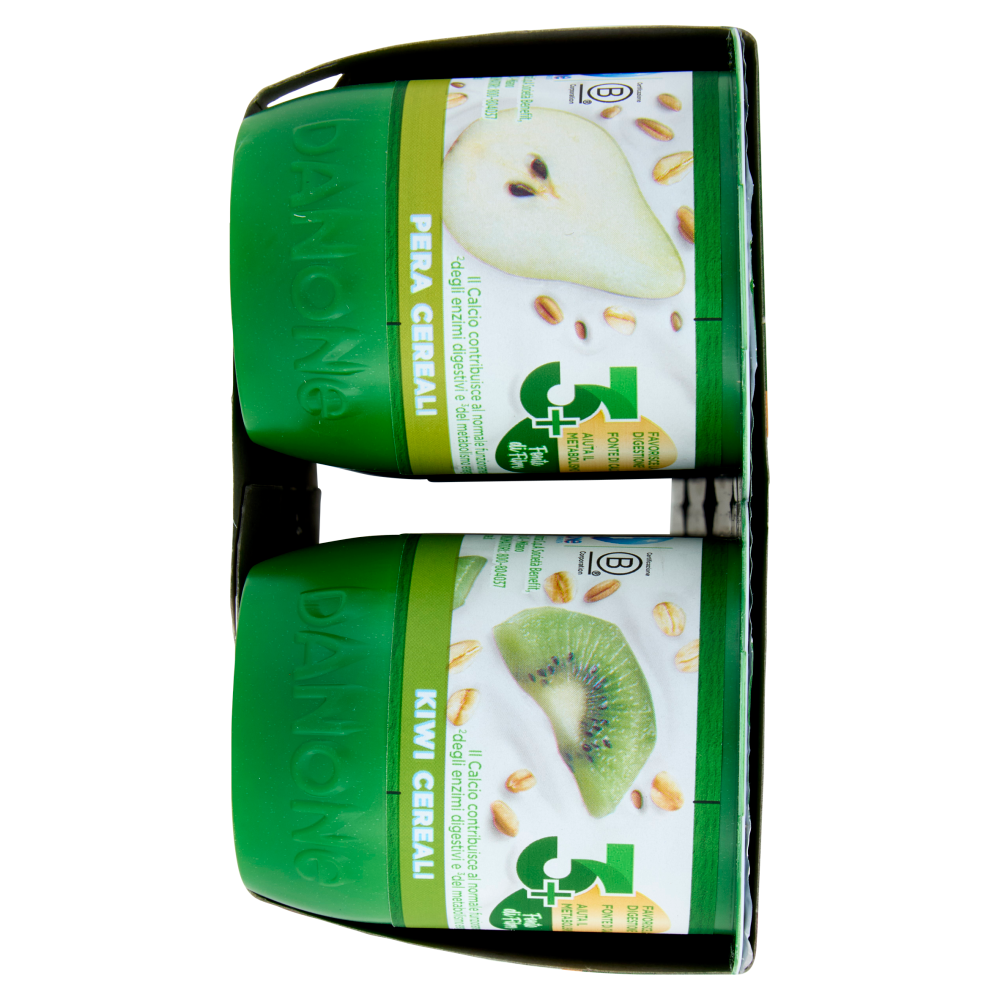 ACTIVIA Fibre e Frutta,Yogurt con Probiotico Bifidus,mix Cereali Bianco/Pera/Avena Noci/Kiwi,8x125g