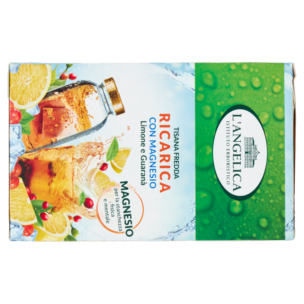 L'Angelica Tisana Fredda Ricarica con Magnesio Limone con Guaran&agrave; 18 Filtri 36 g