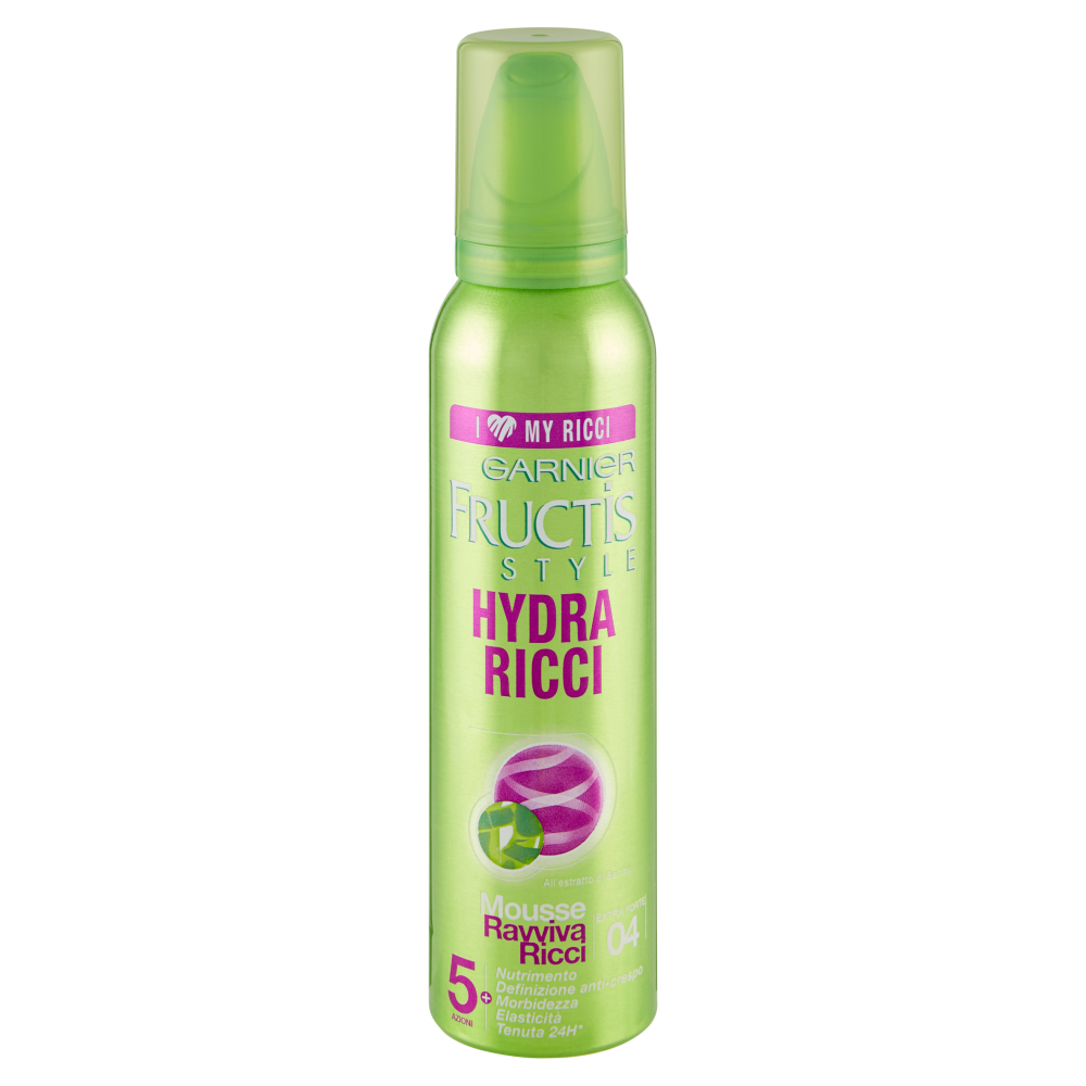 Garnier Fructis Hydra Ricci, Mousse ravviva ricci fissaggio extra forte, 150 ml