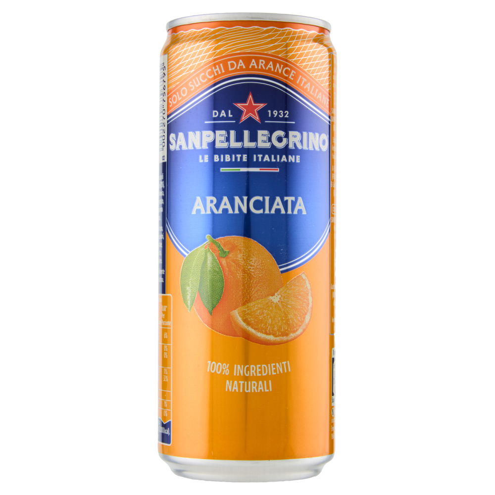 BIBITE SANPELLEGRINO, Bevanda Gassata, Aranciata, Lattina - 330ml