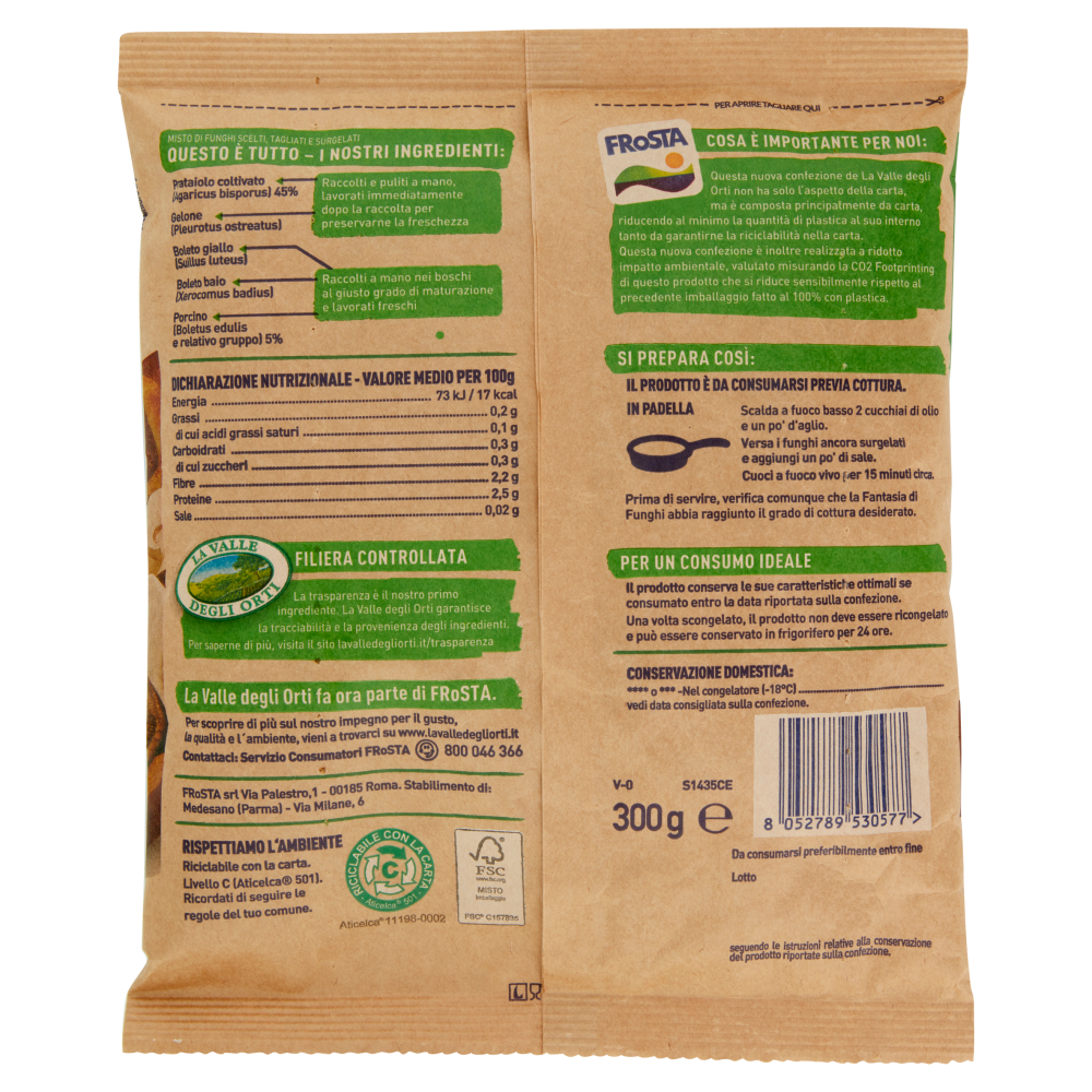 La Valle Degli Orti Fantasia di Funghi con Funghi Porcini 300 g Carrefour