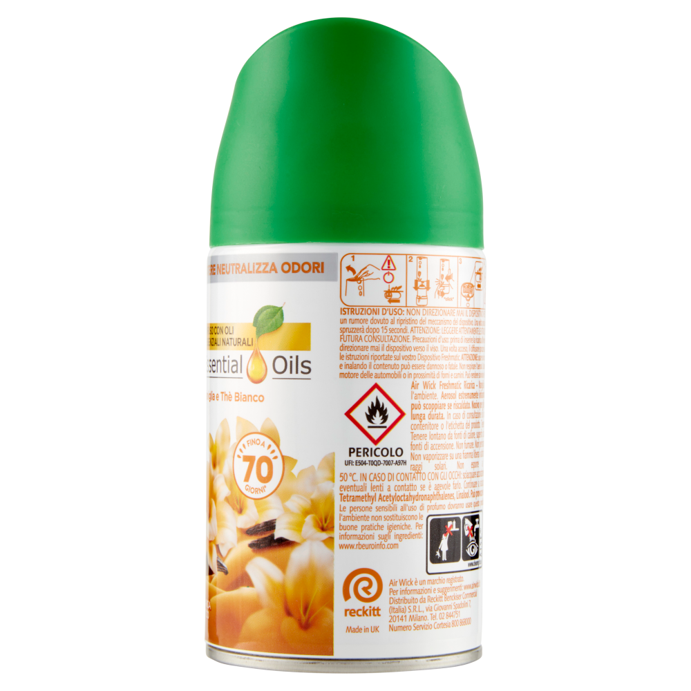 Air Wick Freshmatic Ricarica Vaniglia e Thè Bianco Profumatore per ambiente 250 ml