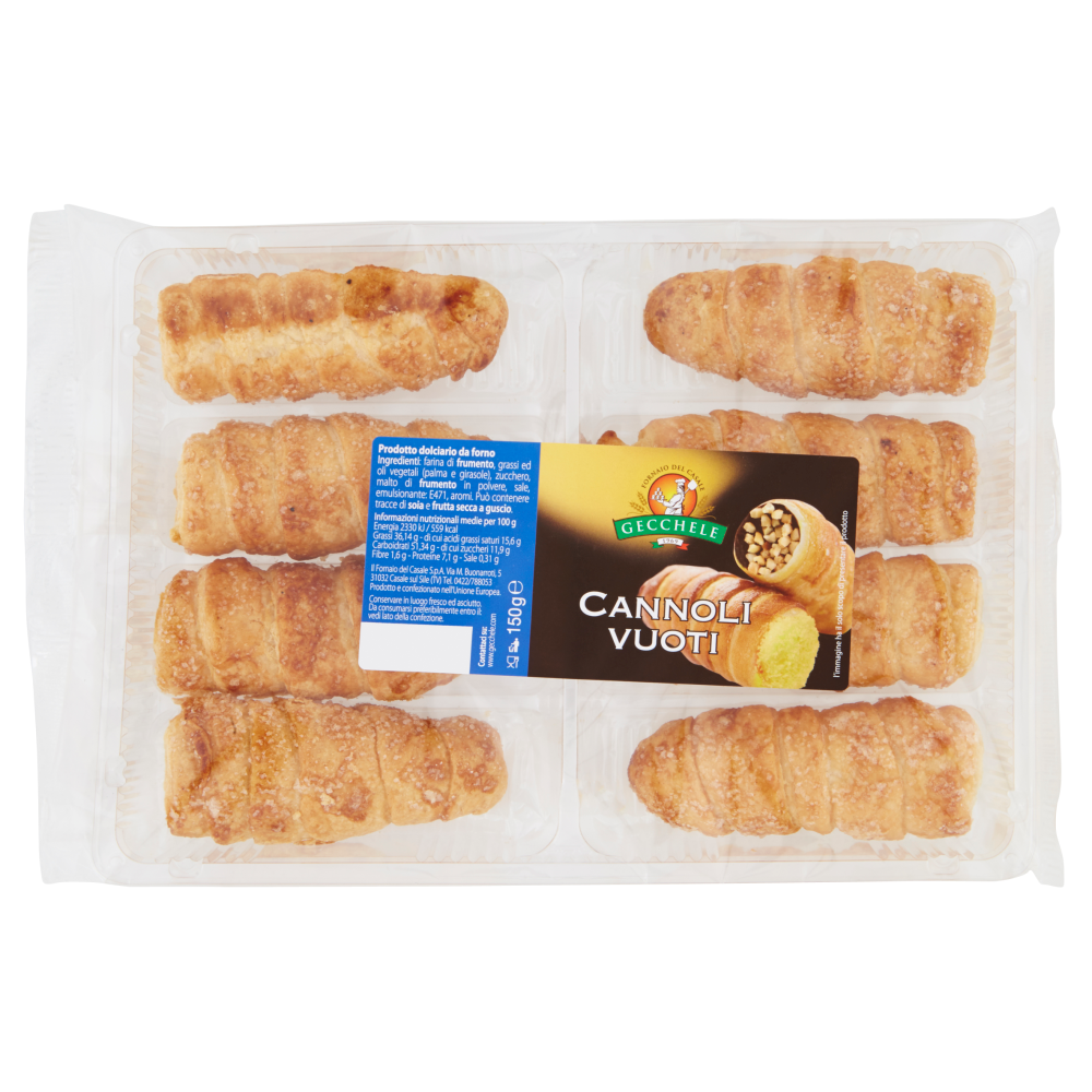 Gecchele Cannoli Vuoti 150 g