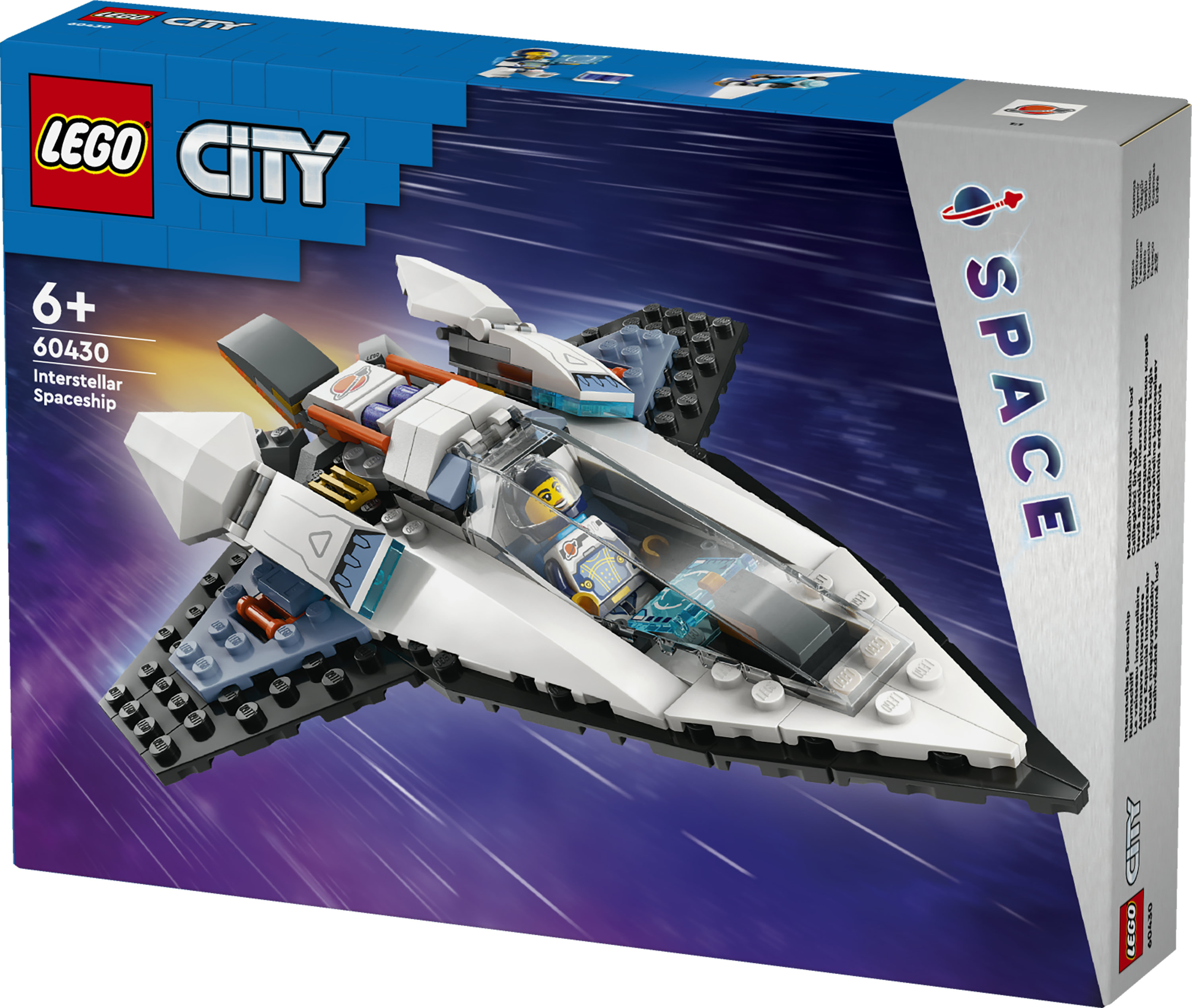 LEGO City 60430 Astronave Interstellare, Giocattolo, Gioco Spaziale per Bambini 6+ Anni con Navicella, Minifigure e Drone Robot